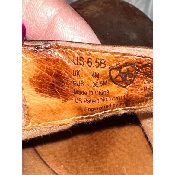 Ariat Santa Cruz Brown Leather Mules Clogs Women US 6.5 B Comfort Shoes - Picture 7 of 7